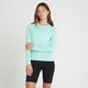 MP レディース パフォーマンス ロングスリーブ トレーニング Tシャツ - アークティック ブルー マール ホワイトの斑点模様入り