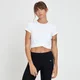 MP レディース コンポージャー ツイスト フロント クロップ Tシャツ - ホワイト