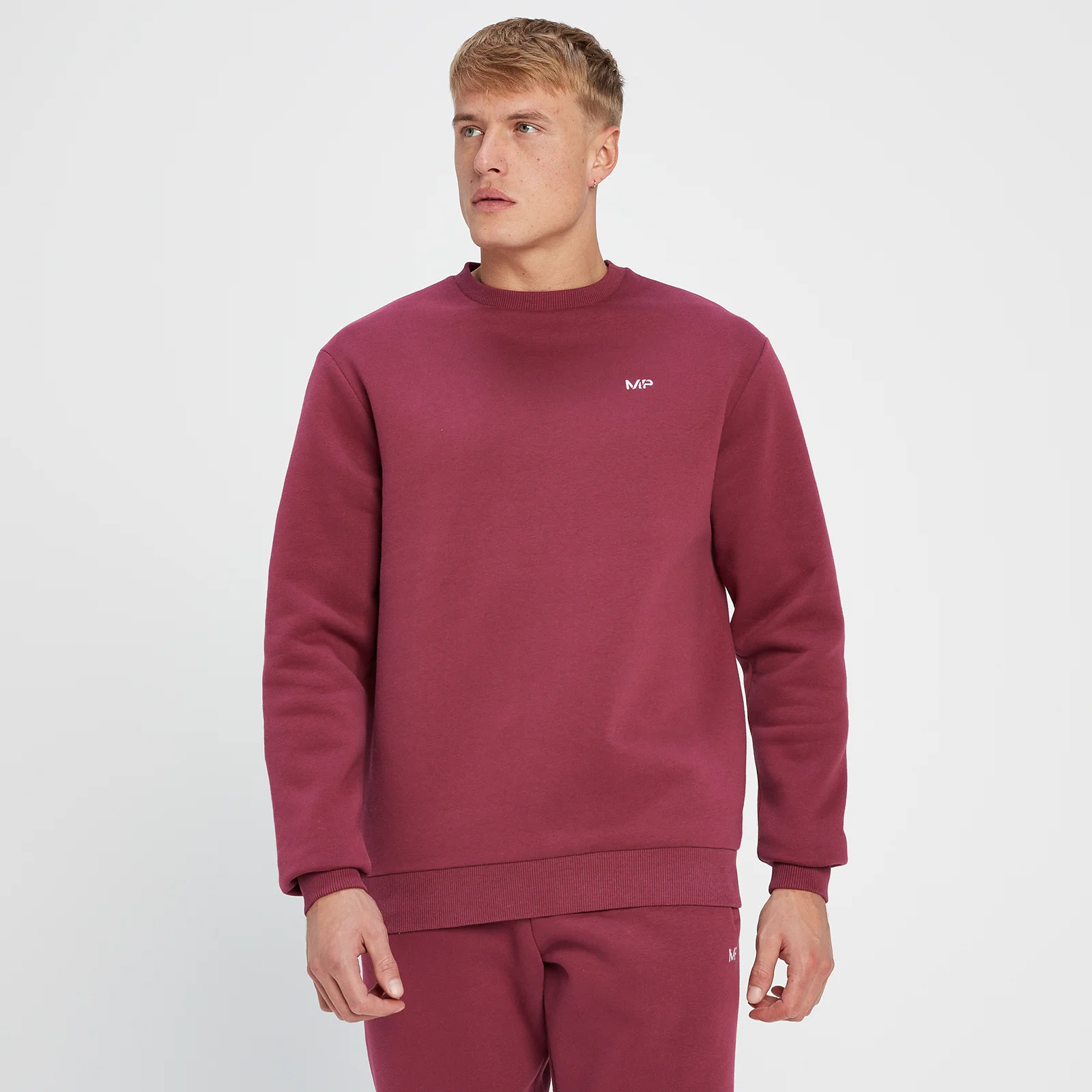 MP Men's Rest Day Sweatshirt - Red Berry - XXS 画像 1