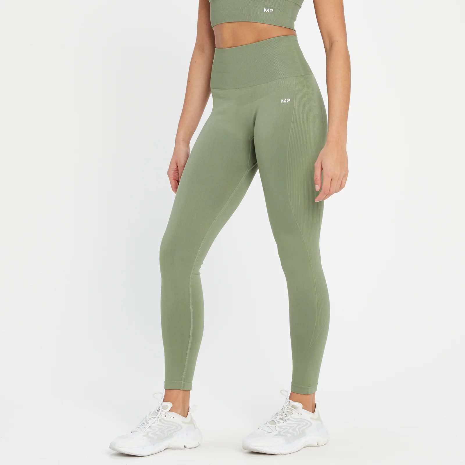MP Women's Shape Seamless Leggings - Washed Jade - S 画像 1