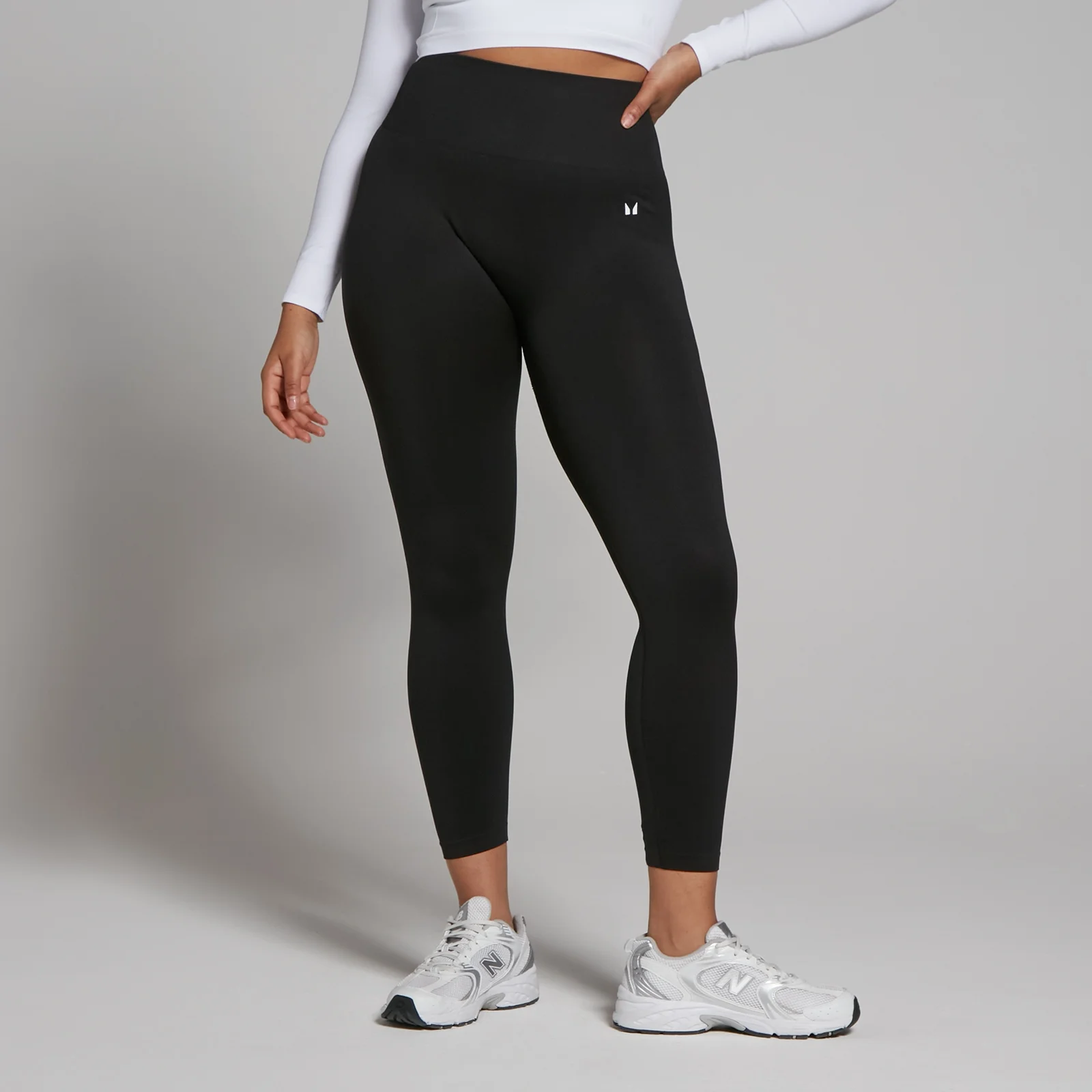 MP レディース シェイプ シームレス 7/8 レギンス - ブラック - XS 画像 1