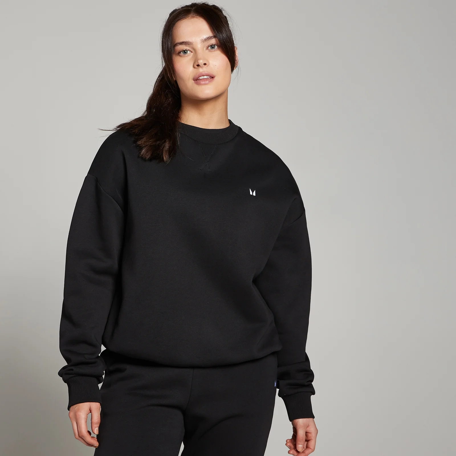 MP レディース ベーシック オーバーサイズ スウェットシャツ - ブラック - XXL 画像 1