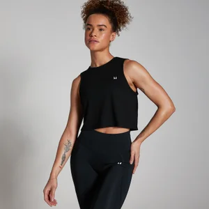 MP レディース トレーニング クロップド ベスト - ブラック - Size XS