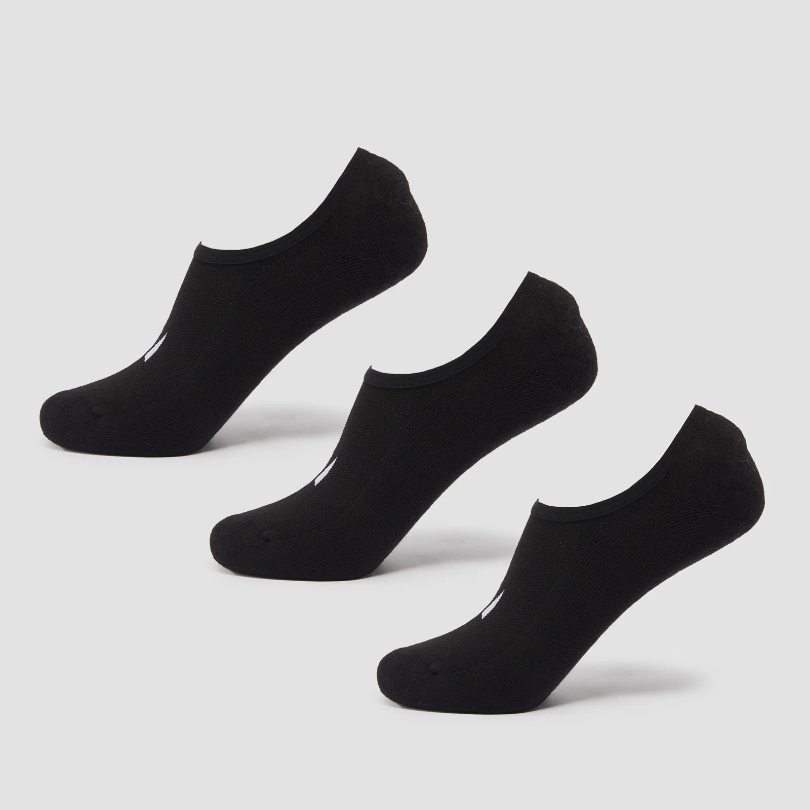 MP Unisex Invisible Socks (3 Pack) - Black - UK 2-5 画像 1