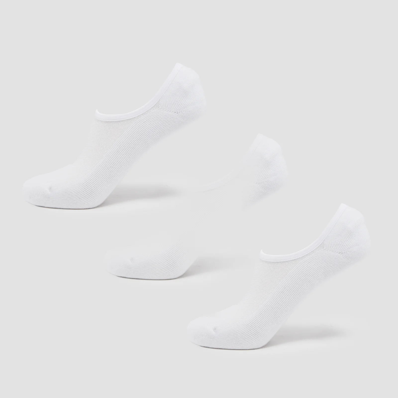 MP Unisex Invisible Socks (3 Pack) - White - UK 2-5 画像 1