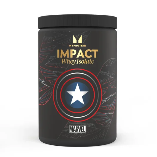 Impact ホエイ アイソレート - 600G - 20食分 - キャプテン・アメリカ - バニラ&ラズベリー