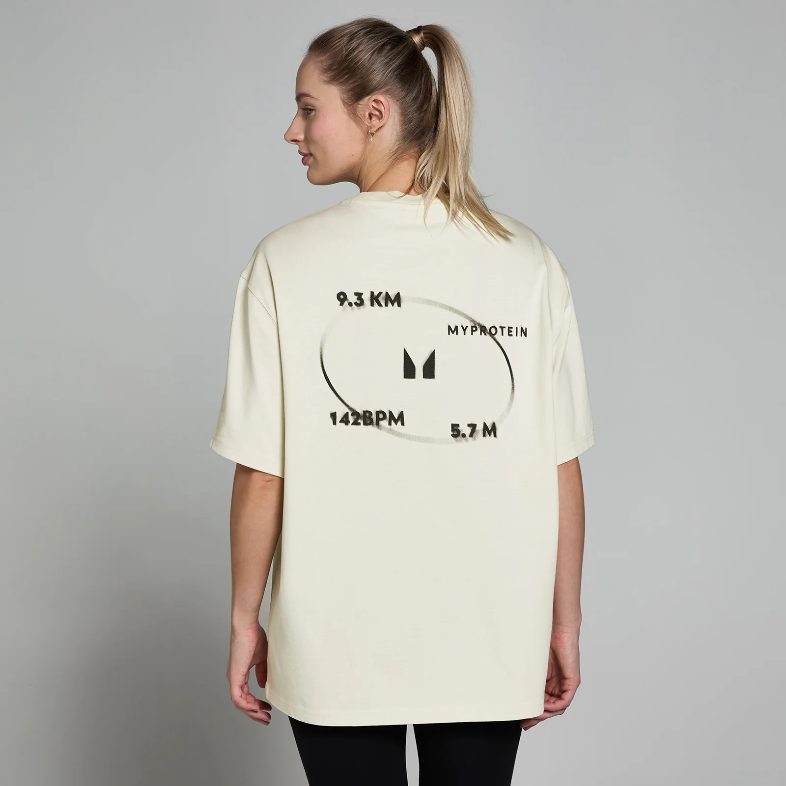 MP レディース トラッキング グラフィック Tシャツ - ナチュラル - S-M 画像 1