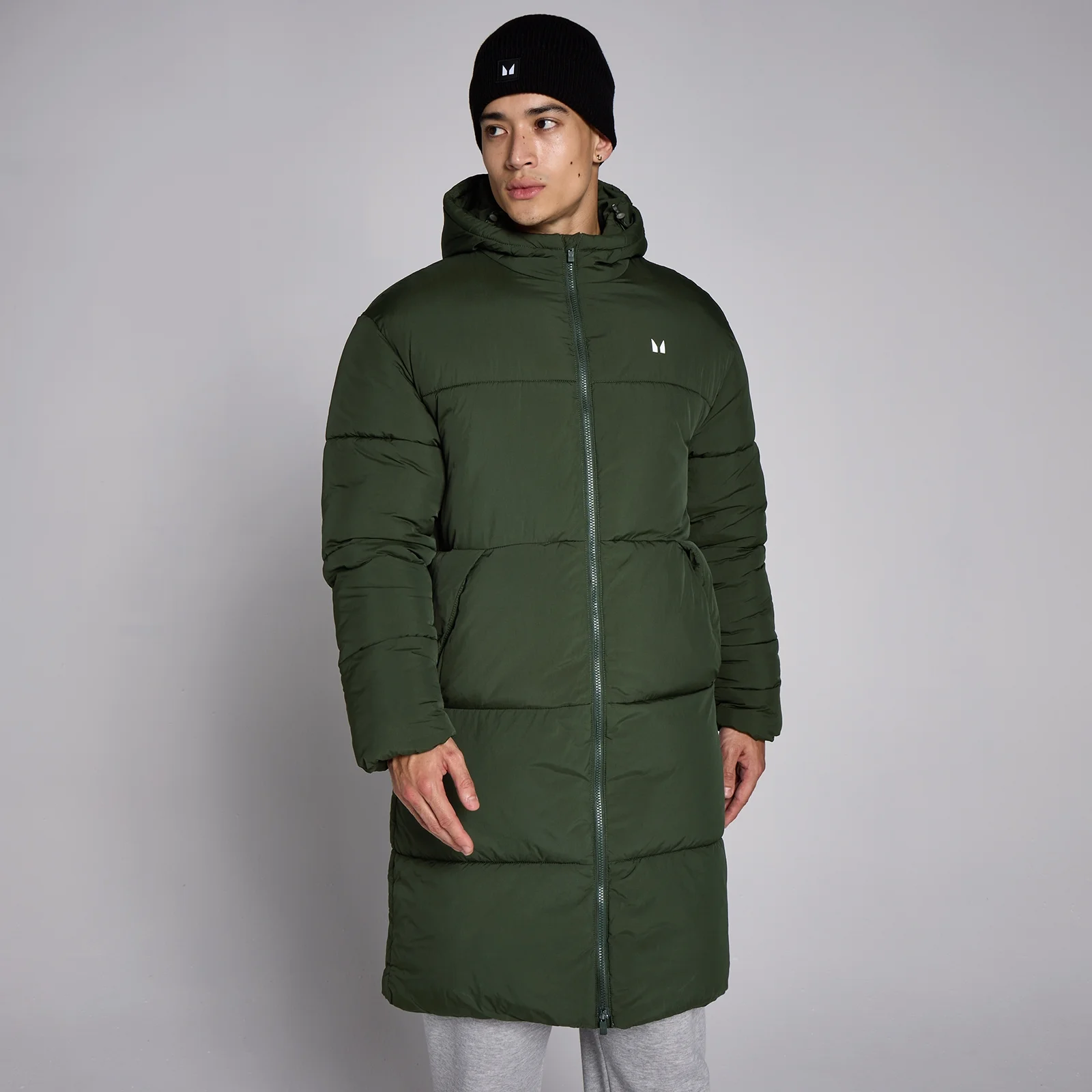 MP メンズ ロング パファー ジャケット - フォレストグリーン - XXL 画像 1