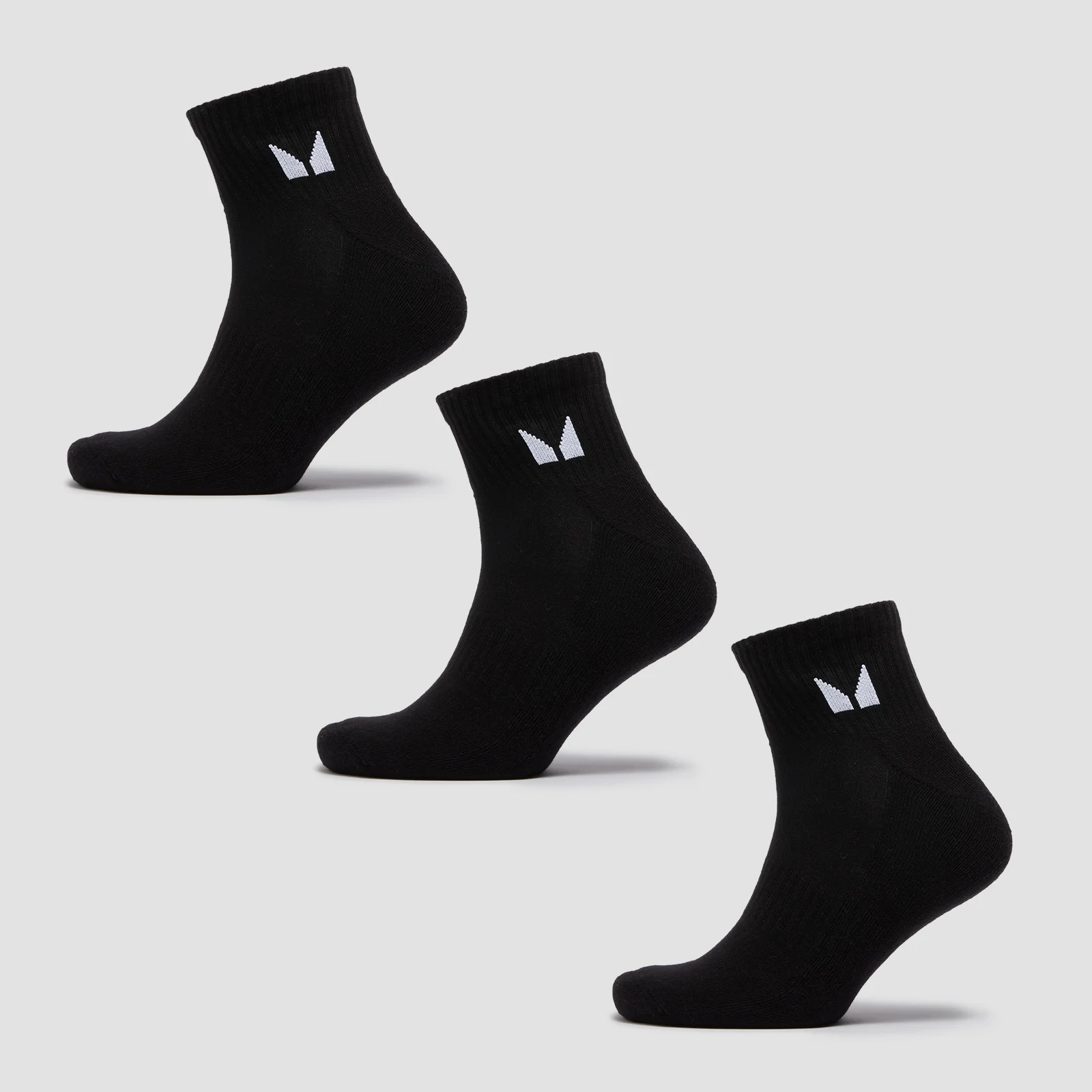 MP Unisex Ankle Socks (3 Pack) - Black - UK 6-8 画像 1