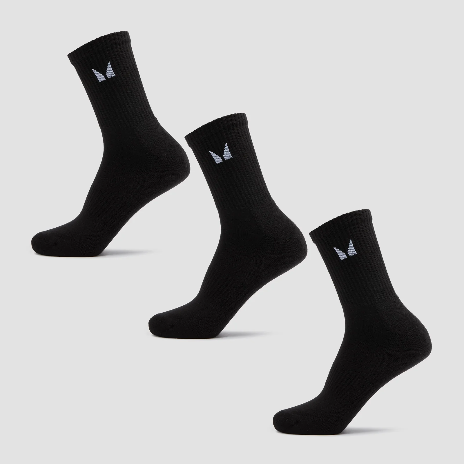 MP Unisex Crew Socks (3 Pack) - Black - UK 6-8 画像 1