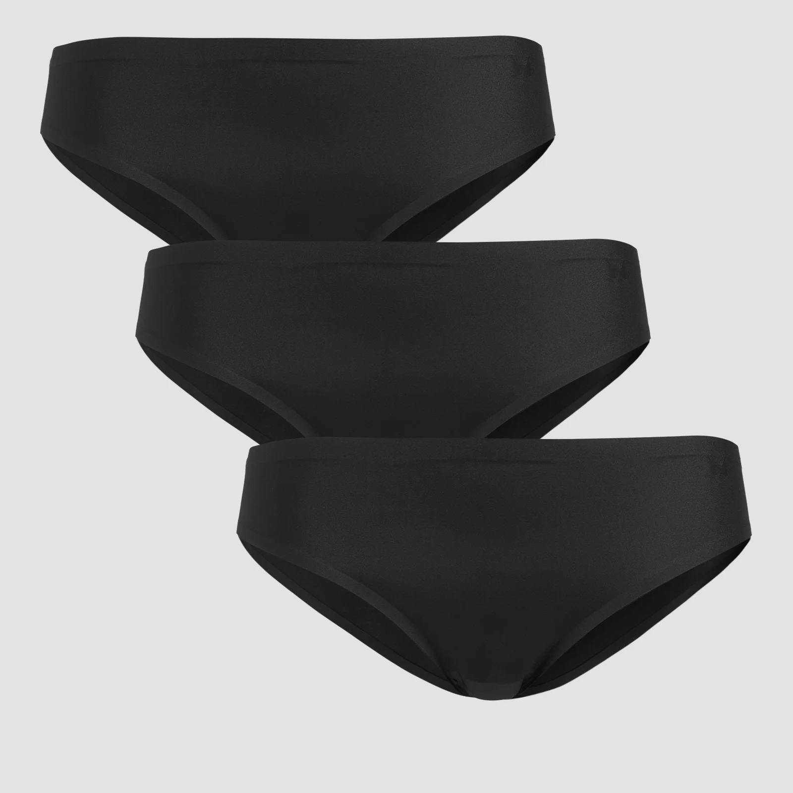 MP Women's Mid Rise No VPL Bikini Brief (3 Pack) - Black - XS 画像 1