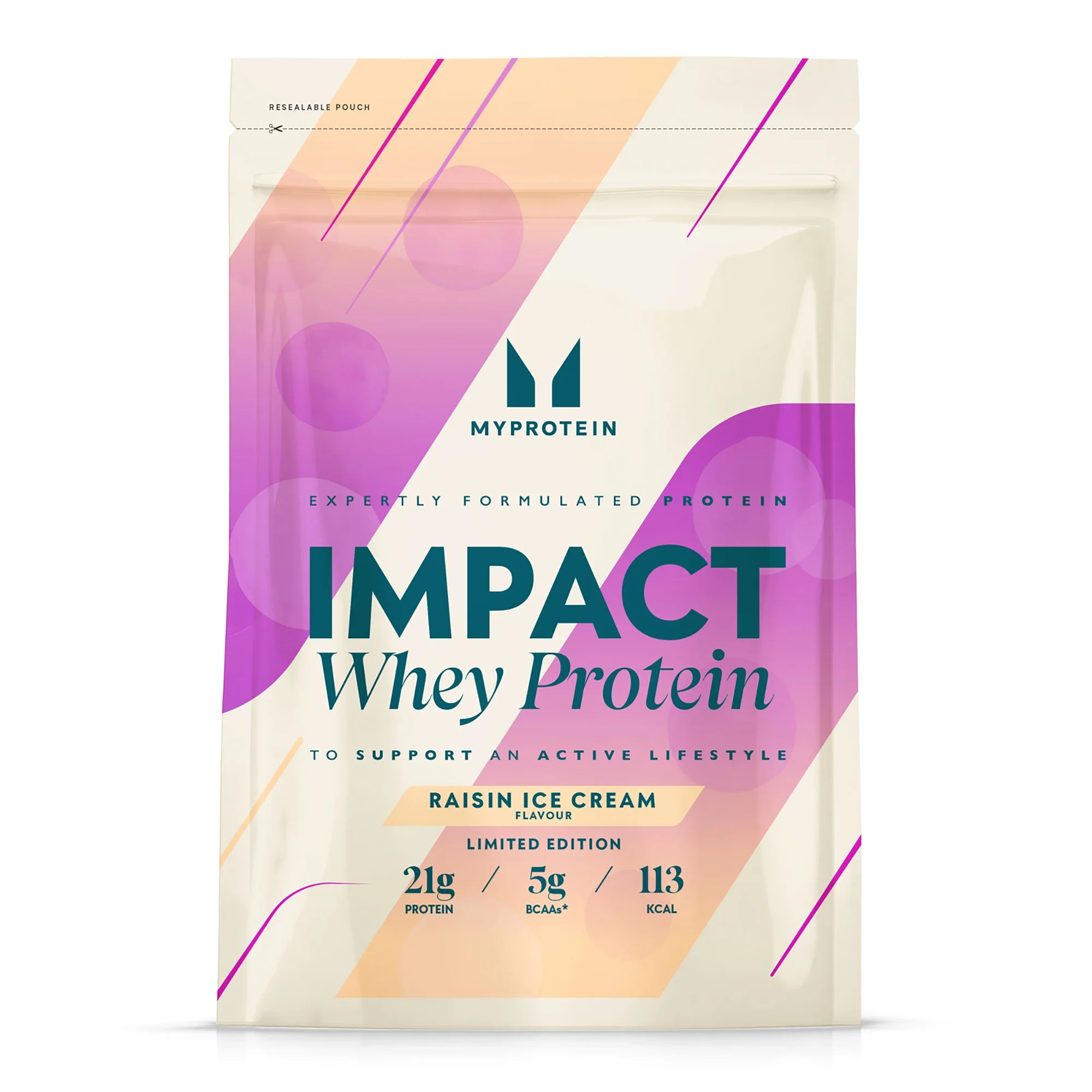Impact ホエイ プロテイン - 250G - 8食分 - レーズンアイスクリーム 画像 1