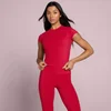 MP レディース Tempo ボディフィット 半袖 Tシャツ - ローズレッド
