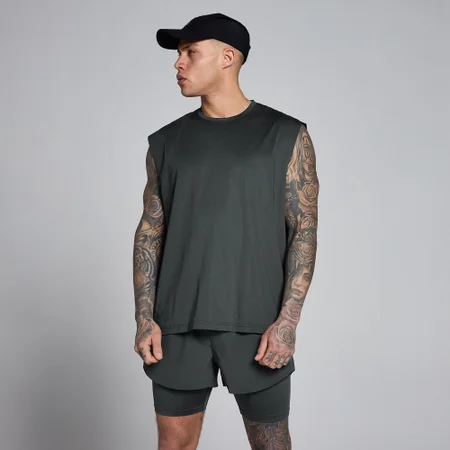 MP Men's Hybrid オーバーサイズメッシュタンク - ウォッシュドブラック