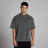 MP メンズ ウォッシュド オーバーサイズ コットン Tシャツ - ダークグレー