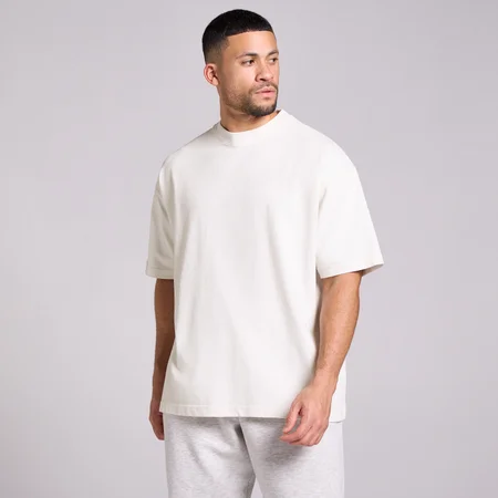 MP メンズ ウォッシュド オーバーサイズ コットン Tシャツ - ヴィンテージホワイト