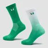 MP ランニングソックス(2足セット)- オンブレゼスティグリーン/ライトライムストライプ