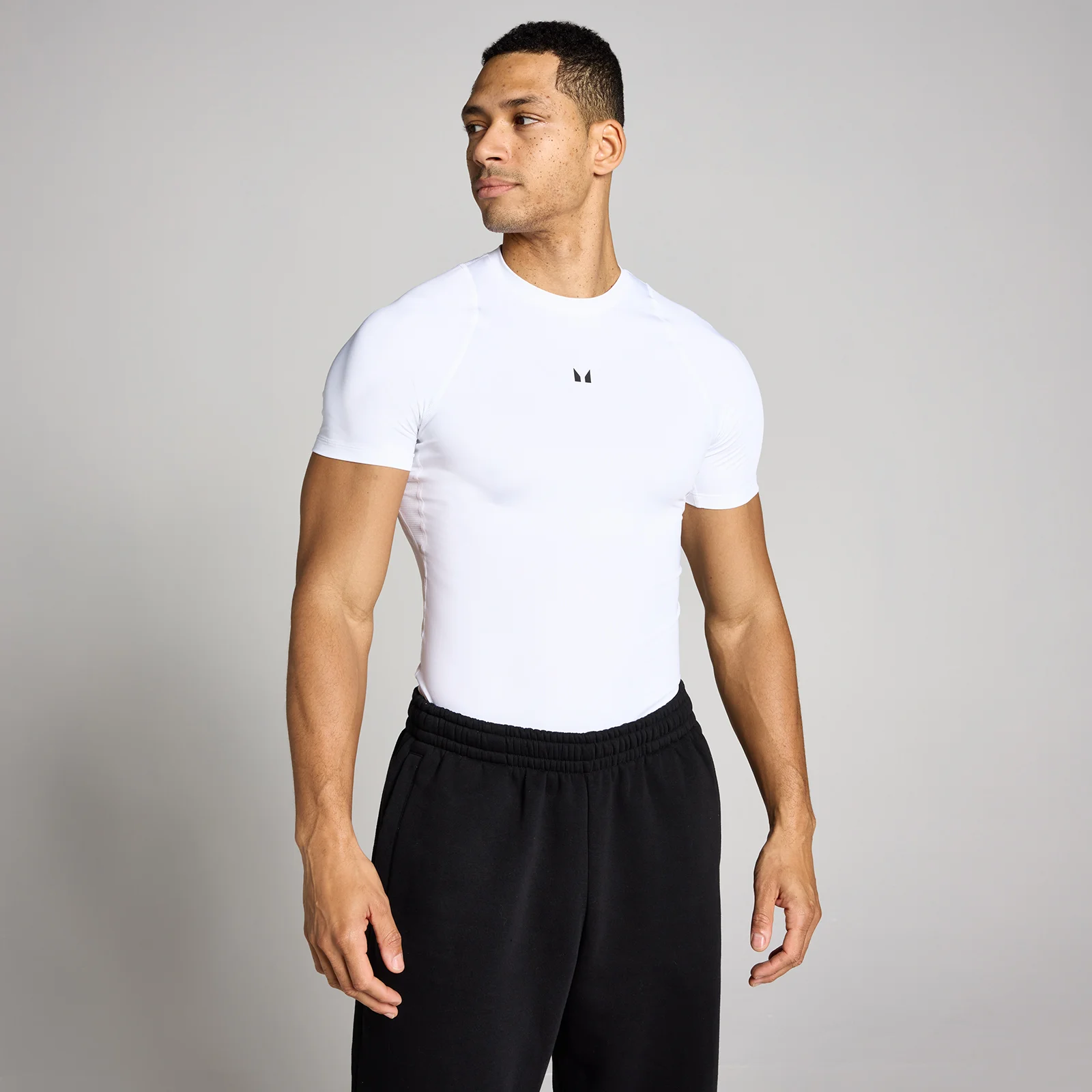 MP メンズ トレーニング 半袖 ベースレイヤー - ホワイト - XXL 画像 1