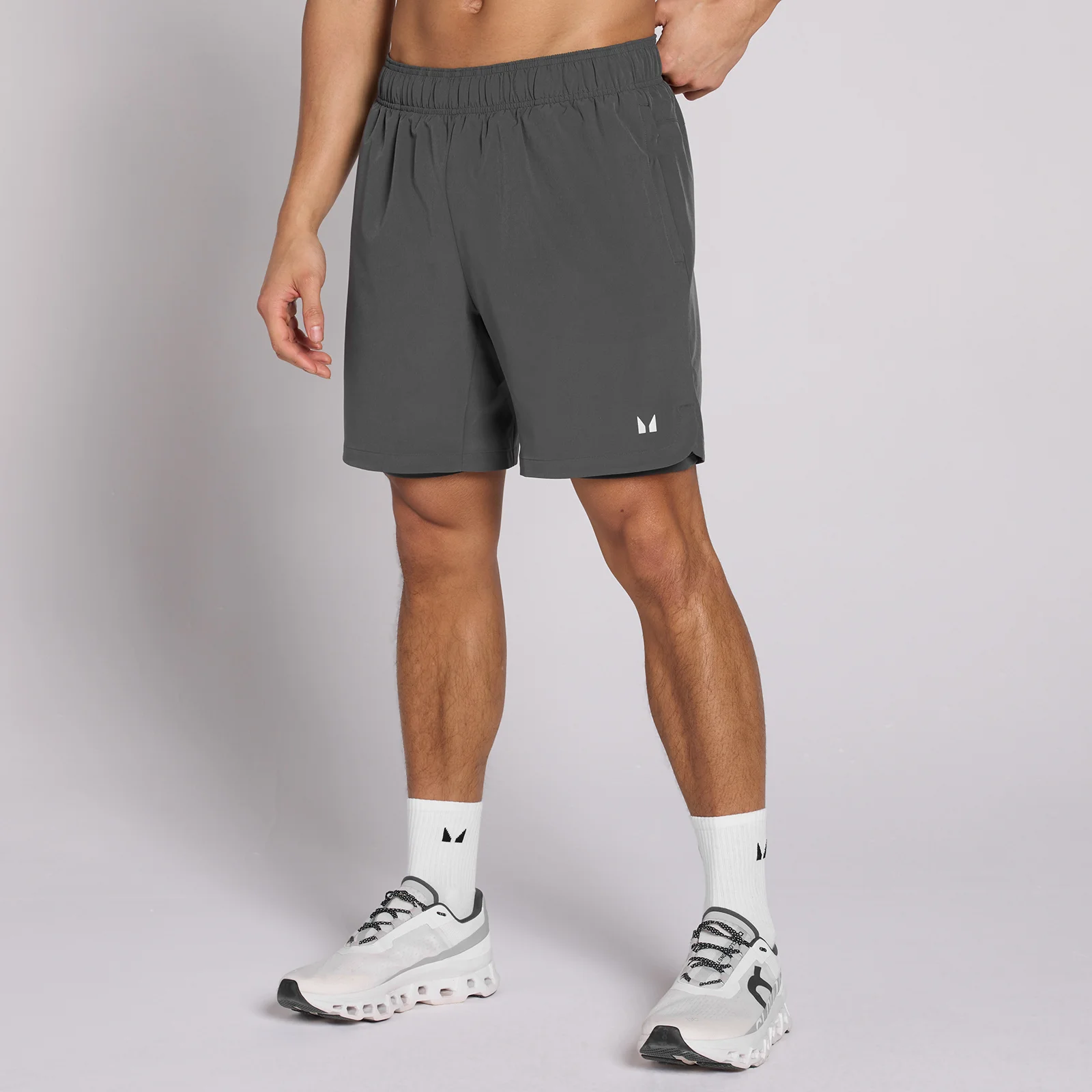 MP Men's 7" 2-in-1 Training Shorts - Dark Grey - XS 画像 1