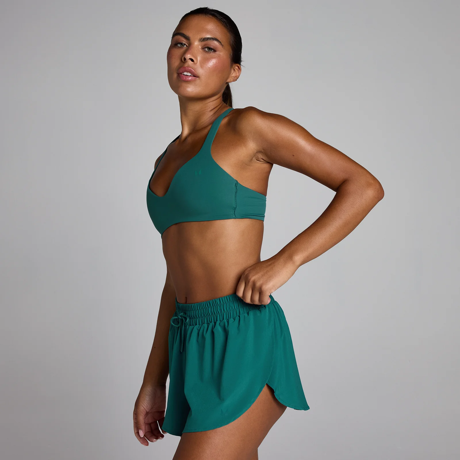 MP Women's Tempo ツイストバックスポーツブラ - リッチティール - XS 画像 1