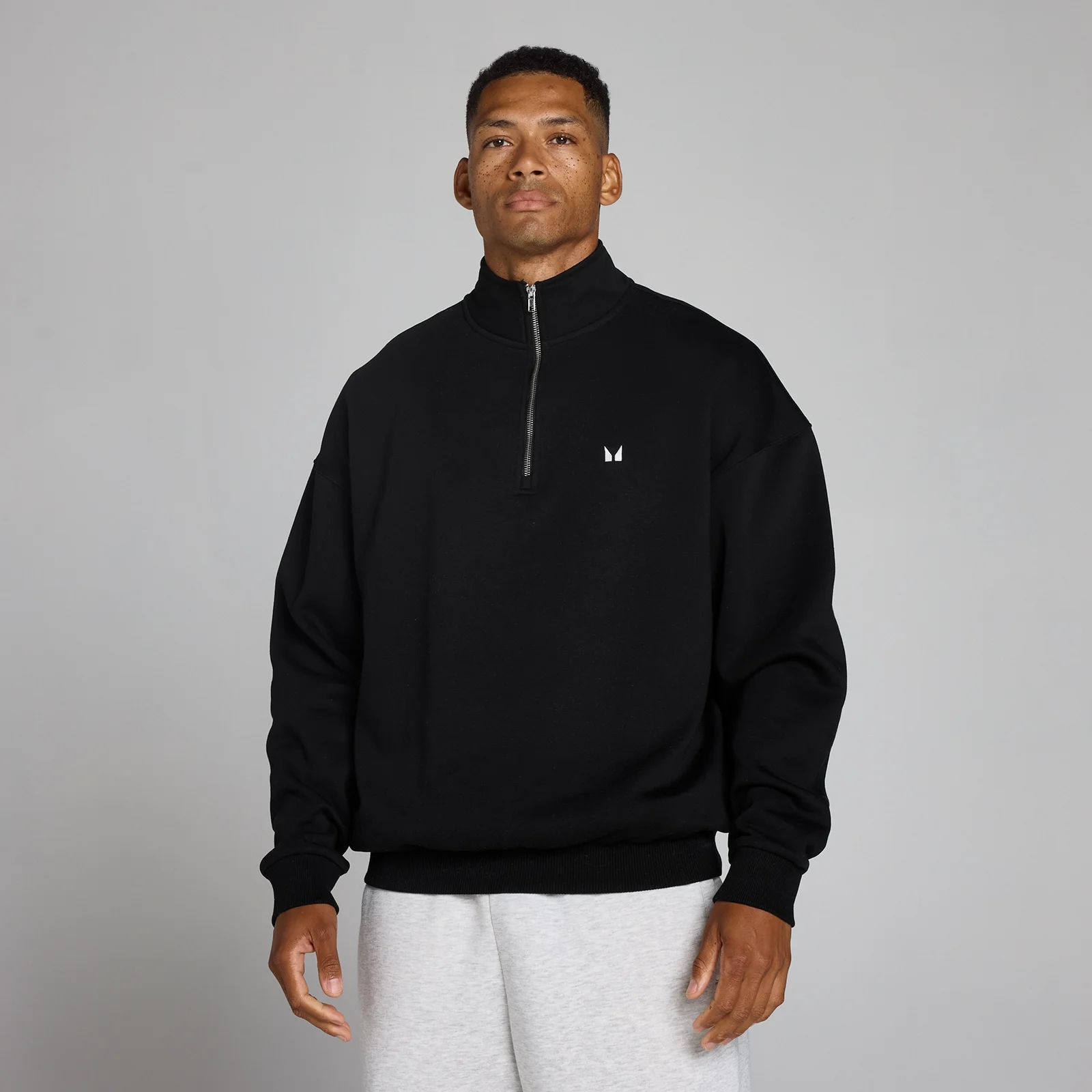 MP Men's Rest Day Oversized 1/4 Zip - Black - XS 画像 1