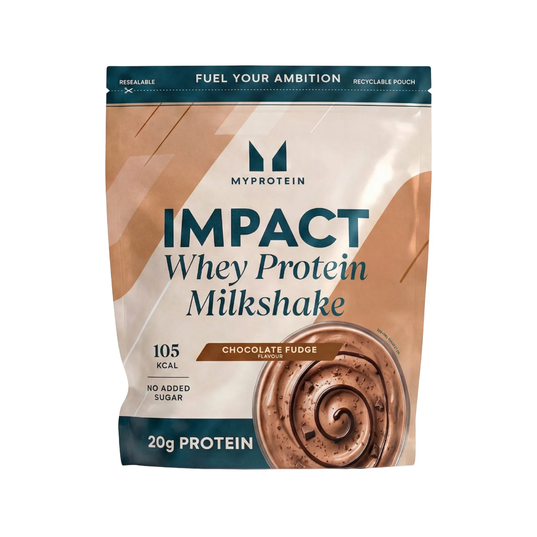 Impact ホエイ プロテイン ミルクシェイク - 870G - 30食分 - チョコレートファッジ 画像 1