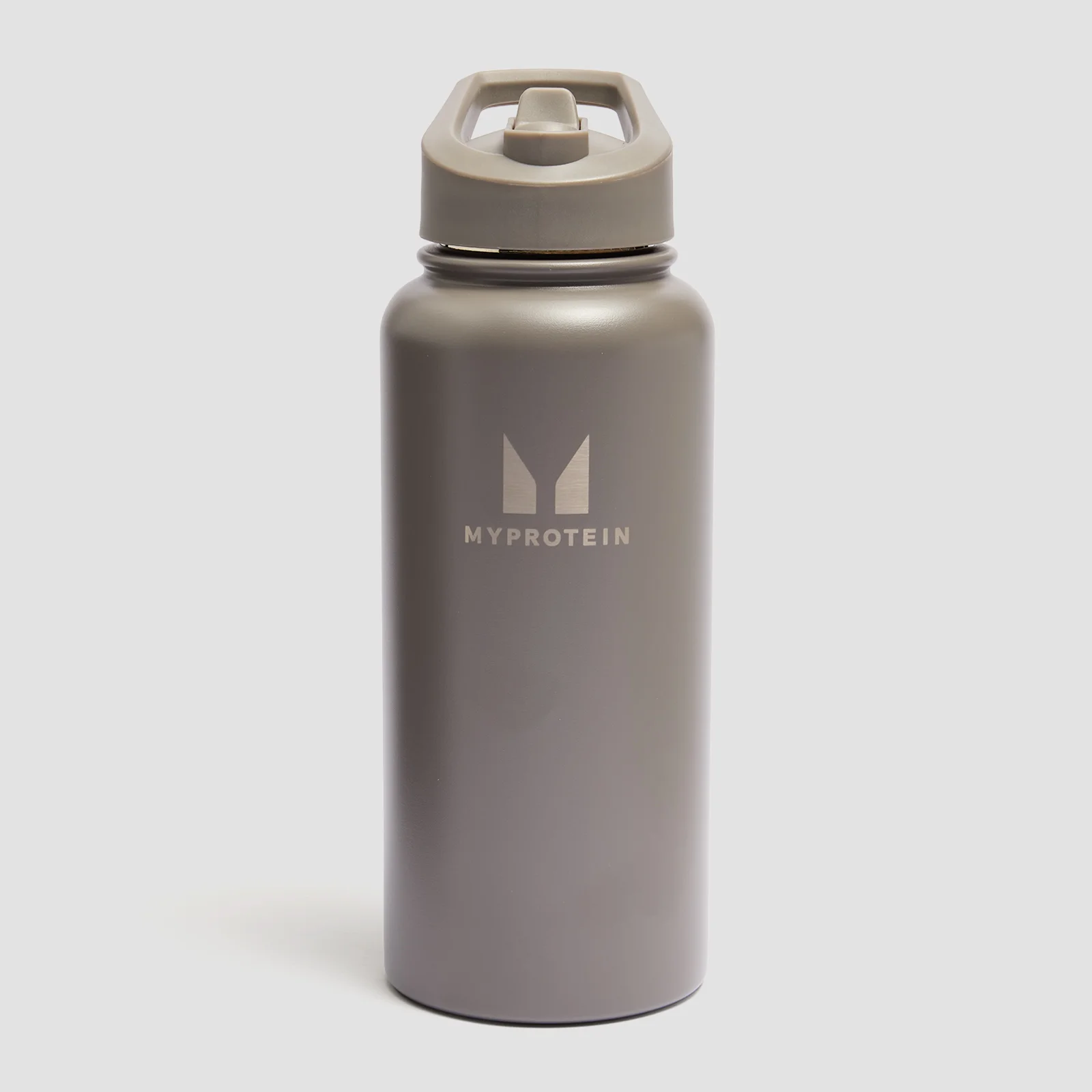 Myprotein リサイクルメタル フリップストローボトル 1L - ダークトリュフ 画像 1